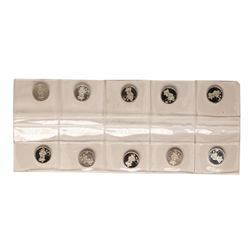 Lot of (10) Disney Mickey & Minnie Mouse Golfer 1/20 oz. .999 Fine Silver Coin Rounds