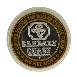 .999 Fine Silver Barbary Coast Casino Las Vegas, NV $10 Limited Edition Gaming Token