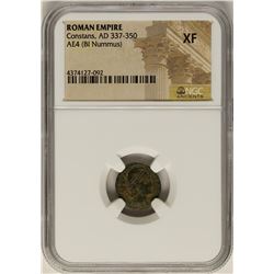 Constans, 337-350 AD Ancient Roman Empire Coin NGC XF