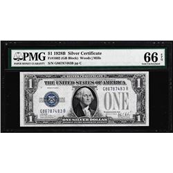 1928B $1 Funnyback Silver Certificate Note Fr.1602 PMG Gem Uncirculated 66EPQ