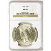 Image 1 : 1922 $1 Peace Silver Dollar Coin NGC MS65