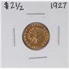 Image 1 : 1927 $2 1/2 Indian Head Quarter Eagle Gold Coin