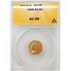 Image 1 : 1909 $2 1/2 Indian Head Quarter Eagle Gold Coin ANACS AU58