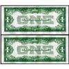 Image 2 : Lot of (2) 1928A $1 Funnyback Silver Certificate Notes