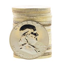 Roll of (20) Proof 1962 Franklin Half Dollar Coins