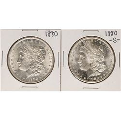 Lot of 1880 & 1880-S $1 Morgan Silver Dollar Coins