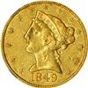 Image 3 : 1849-C $5 Liberty Head Half Eagle Gold Coin NGC AU53
