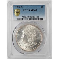 1902-S $1 Morgan Silver Dollar Coin PCGS MS65