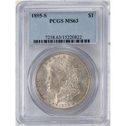 1895-S $1 Morgan Silver Dollar Coin PCGS MS63