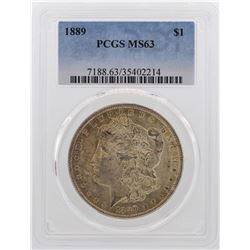 1889 $1 Morgan Silver Dollar Coin PCGS MS63
