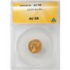 Image 1 : 1929 $2 1/2 Indian Head Quarter Eagle Gold Coin ANACS AU58