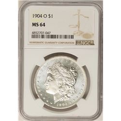 1904-O $1 Morgan Silver Dollar Coin NGC MS64