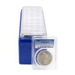 Lot of (20) 1883 $1 Morgan Silver Dollar Coins PCGS MS63