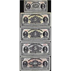 Lot of (5) State of Sonora Mexico Revolutionary Mixed Notes