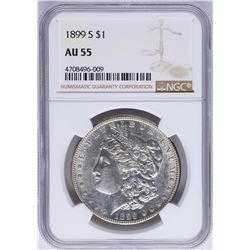 1899-S $1 Morgan Silver Dollar Coin NGC AU55