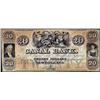 Image 1 : 1800's $20 Canal Bank New Orleans, LA Obsolete Note