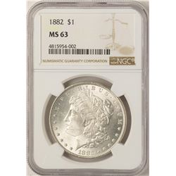 1882 $1 Morgan Silver Dollar Coin NGC MS63