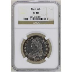1824 Capped Bust Half Dollar Coin NGC XF40