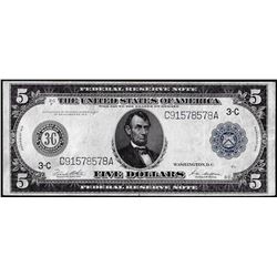 1914 $5 Federal Reserve Bank Note Philadelphia