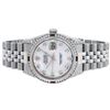 Image 3 : Rolex Mens SS MOP Diamond Lugs & Ruby Channel Set Diamond Datejust Wristwatch