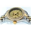 Image 6 : Rolex Ladies Quickset 2 Tone Champagne 1 ctw YG Diamond Datejust Wristwatch