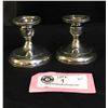 Image 1 : 2 Vintage Sterling Silver Candle Sticks