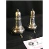 Image 2 : 2 Vintage Sterling Silver Salt & Pepper Shakers 66grams