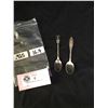 Image 1 : 2 Vintage Souvenir Sterling Silver Spoons 16.4 grams