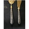 Image 2 : Vintage Decorative Knife and Fork Serving Pieces .800 Silver Handles