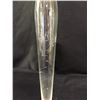 Image 2 : Sterling Silver Base Etched Glass Vase 9.5"H x 2.5"w