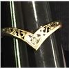 Image 2 : 10 kt Gold and Diamond Ring. Size 6