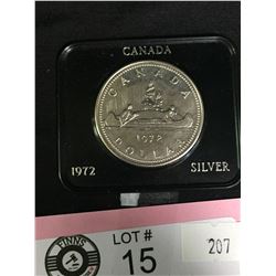 1972 Canadian Silver Dollar in Case