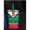 Image 2 : 2 Vintage Tins Woodwards Paint Thinner and Singer Oil