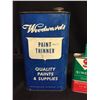 Image 3 : 2 Vintage Tins Woodwards Paint Thinner and Singer Oil