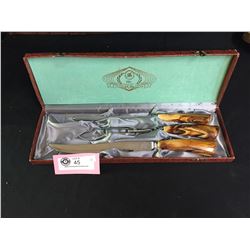 Very nice Canadian Carving Set with Very Nice Handles in Original Box