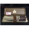 Image 1 : Very Nice Vintage Canadian Carving Set with Very Nice Handles in Original Box