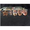 Image 3 : Mirrored Serving Tray with 5 Decorative Glass Elephants 18 x 14x 2.5