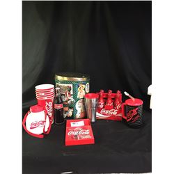 Shelf Lot of Coca Cola Collectibles