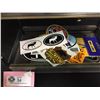 Image 2 : Vintage Store Display Rack with 3 Trays Full of Stickers, Matches, Vancouver BC Swizzle Sticks