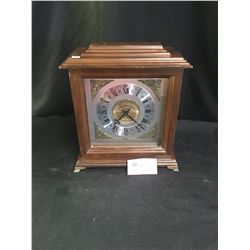 A Nice Vintage University of British Columbia Mantle Clock Bulova Clock. 12  x 13.5  x 6 