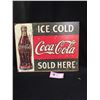 Image 1 : Ice Cold Coca Cola Sold Here Tin Sign  16" x 12 Reproduction