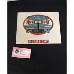 Vintage Unused Moro-Light Cigar Tobacco Box Label