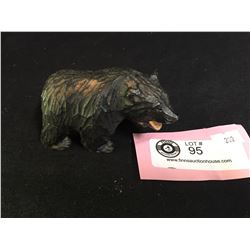 A Nicely Done Hand Carved Bear 2.5"h x3" l x 1.5" w