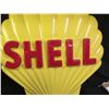 Image 2 : Shell Clam Sign From the 1960's-70's. 27" T x 24" W  Made of Heavy Plastic with 2 chips