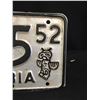 Image 2 : 1952 British Columbia License Plate with the Totem Pole