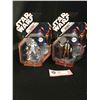 Image 1 : 2 Star Wars Action Figures with Collector Coins New In Package. Storm Trooper and Biggs Darklighter
