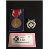 Image 1 : WWII WW2  US Service Medal with Award