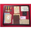 Image 8 : WWI Canadian War Medals with Paperwork In a Display Case