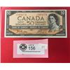 Image 1 : 1954 $50 Bank of Canada Banknote in a Protective Sleeve