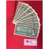 Image 3 : 50 $1 1954 Bank Of Canada Banknotes in Sequence in Protective Holder